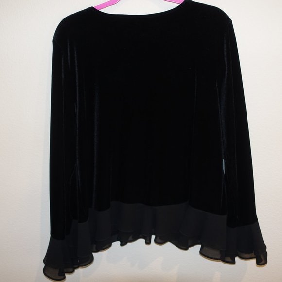 JR NITES WOMAN VELOUR TOP 18W - Picture 2 of 8